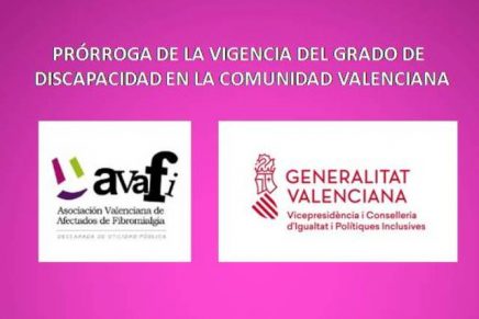 Prórroga de la vigencia del grado de discapacidad en la Comunidad Valenciana